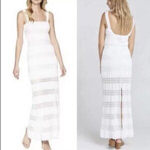 Show Me Your Mumu Harlow White Lace Maxi Dress Bridal Travel Sexy Long Lined